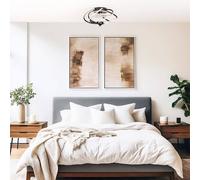 ValueLights | Swirl Design Ceiling Fan Integrated LED Dimmable Light and Clear Blades | Ceiling Fans with Lamps, Home Décor & Improvement Essential | Includes Remote Control | Mains Wired