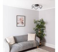 ValueLights | Wave Design Ceiling Fan with Integrated LED Dimmable Light and Clear Blades | Ceiling Fans with Lamps, Home Décor & Improvement Essential | Includes Remote Control