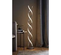 Infinity Matte Double Twist Integrated LED Floor Lamp ValueLights Grey One Size