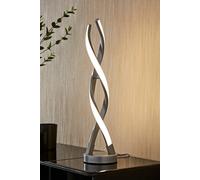 Valuelights Infinity Matte Silver Double Twist Integrated Led Table Lamp