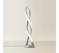 Infinity Matte Double Twist Integrated LED Table Lamp ValueLights Grey One Size