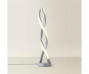ValueLights | Infinity Matte Grey Double Twist Integrated LED Table Lamp | Table Lamp, Home Décor & Improvement Essential