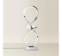 ValueLights | Infinity Matte Grey Swirl Integrated LED Table Lamp | Table Lamp, Home Décor & Improvement Essential