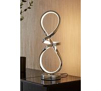 Infinity Matte Swirl Integrated LED Table Lamp ValueLights Grey One Size