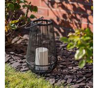 Valuelights Integrated Led Battery Operated Black Wire Vase Lantern Candlelight Lamp Warm White