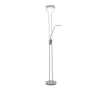 Beata Integrated LED Uplight Floor Lamp with Task Reading Side Lamp ValueLights Silver One Size