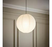 ValueLights | Medium 40mm Easy Fit White Paper Globe Ceiling Pendant Light Shade Living Room Bedroom Lampshade | Ceiling Lights, Home Décor & Improvement Essential | 400mm Shade Width
