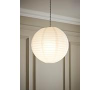 ValueLights | Medium 40mm Easy Fit White Paper Globe Ceiling Pendant Light Shade Living Room Bedroom Lampshade | Ceiling Lights, Home Décor & Improvement Essential | 400mm Shade Width