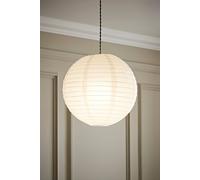 Valuelights Isla White Paper Globe Ball Dome Easy Fit Ceiling Lamp Shade White