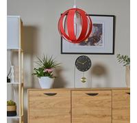 Valuelights J90 Red Ceiling Shade And Bulb (D)29Cm