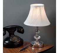 Jaigier Pair of Silver Table Lamps Touch On/Off ValueLights Silver One Size