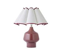 ValueLights | Jamie Glazed Ceramic Table Lamp with Scallop Trim Lamp Shade | Table Lamp, Home Décor & Improvement Essential