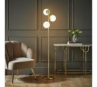 ValueLights Jas Metal Multi Head Floor Lamp - Gold