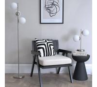 Jas Opal White Frosted Glass Globe Shades 3 Way Floor Lamp ValueLights Silver One Size