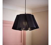 ValueLights Jemima Pleated Scalloped Easy Fit Lamp Shade in Dark Navy ValueLights Dark Navy