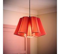 ValueLights Jemima Pleated Scalloped Easy Fit Lamp Shade with Bulb in Pale Pink ValueLights Pale Pink