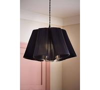 ValueLights Jemima Pleated Scalloped Easy Fit Lamp Shade in Dark Navy ValueLights Dark Navy