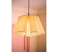 ValueLights Jemima Pleated Scalloped Easy Fit Lamp Shade with Bulb in Cream ValueLights Cream