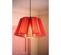 ValueLights Jemima Pleated Scalloped Easy Fit Lamp Shade with Bulb in Pale Pink ValueLights Pale Pink