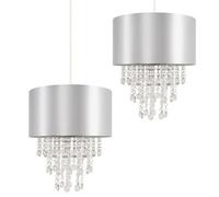 Valuelights Jesmond Grey Ceiling Shade And Bulb (D)32Cm