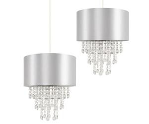 Valuelights Jesmond Grey Ceiling Shade And Bulb (D)32Cm