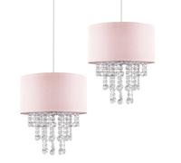 Valuelights Jesmond Pink Ceiling Droplets Shade And Bulb (D)32Cm