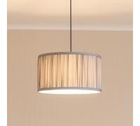 ValueLights | Large Easy Fit Powder Blue Ruched Pleated Drum Light Shade Living Room Bedroom Hallway Lampshade | Shades, Home Décor & Improvement Essential | Included LED Bulb