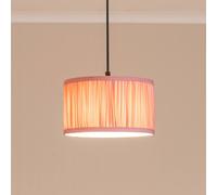ValueLights | Small Easy Fit Blush Pink Ruched Pleated Drum Light Shade Living Room Bedroom Hallway Lampshade | Shades, Home Décor & Improvement Essential
