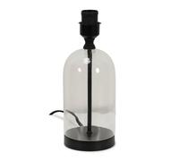 Valuelights Jessy Glass And Black Metal Table Lamp For Living Room And Bedroom - Base Only