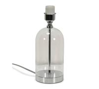 Valuelights Jessy Glass And Silver Chrome Metal Table Lamp For Living Room And Bedroom - Base Only