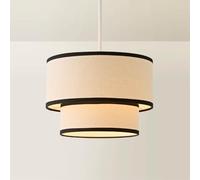 ValueLights | Jodie Black Trim Two Tier Shade with Warm White Bulb