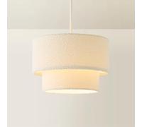 ValueLights | Jodie Cream Boucle Two Tier Shade with Warm White Bulb