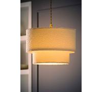 ValueLights | Jodie Cream Boucle Two Tier Shade with Warm White Bulb