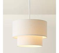 ValueLights | Jodie Two Tier Natural Linen Ceiling Drum Lamp Shade | Ceiling Lights, Home Décor & Improvement Essential