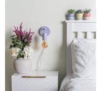 Valuelights Jordy Pair Of - Plug In Colour Pop Lilac Easy Fit Wall Lights