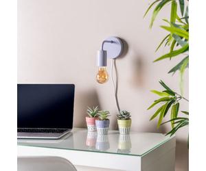 Valuelights Jordy Plug In Colour Pop Lilac Easy Fit Wall Light