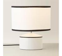 ValueLights | Julia Black Trim Ceramic Table Lamp with Linen Shade | Table Lamp, Home Décor & Improvement Essential