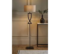 ValueLights | Large Black Metal Standing Floor Lamp with an Oatmeal Oval Lampshade | Floor Lamps & Torchieres, Home Décor, Improvement & Lifestyle Essential