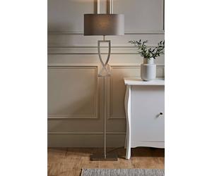 Valuelights Katniss Brushed Chrome Industrial Tall Floor Lamp In Silver Silver