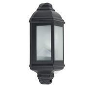 Kayleigh Black Outdoor Wall Lantern ValueLights Black One Size
