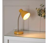 Keela Adjustable Flexi Neck Desk Table Lamp ValueLights Yellow One Size