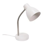 ValueLights Keela Adjustable Flexi Neck Desk Table Lamp in White ValueLights White