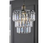 Valuelights Kelsks Chandelier Style Droplet Easy Fit Ceiling Pendant Lamp Shade In Silver Silver
