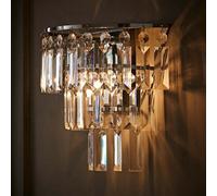 ValueLights | Silver Chrome and Clear Acrylic Jewel Droplet Wall Light Fitting | Wall Lamps & Sconces, Home Décor & Improvement Essential