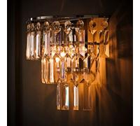 Valuelights Kelsks Chrome And Clear Droplet Wall Light And Bulb