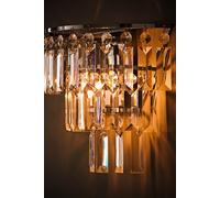 ValueLights | Silver Chrome and Clear Acrylic Jewel Droplet Wall Light Fitting | Wall Lamps & Sconces, Home Décor & Improvement Essential | Includes Bulb