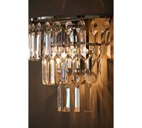 Valuelights Kelsks Chrome With Jewel Droplets Chandelier Style Flush Wall Light In Silver Silver