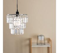 Valuelights Kelsks Pair Of Clear Jewel Droplet Ceiling Lamp Shades