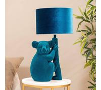 ValueLights Kevin Teal Velvet Koala Animal Table Lamp ValueLights Teal