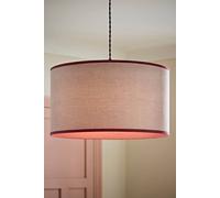 ValueLights Kiara Woven Easy Fit Shade with Pink Colour Match Inner & Trim | Size: Large ValueLights Pink Large
